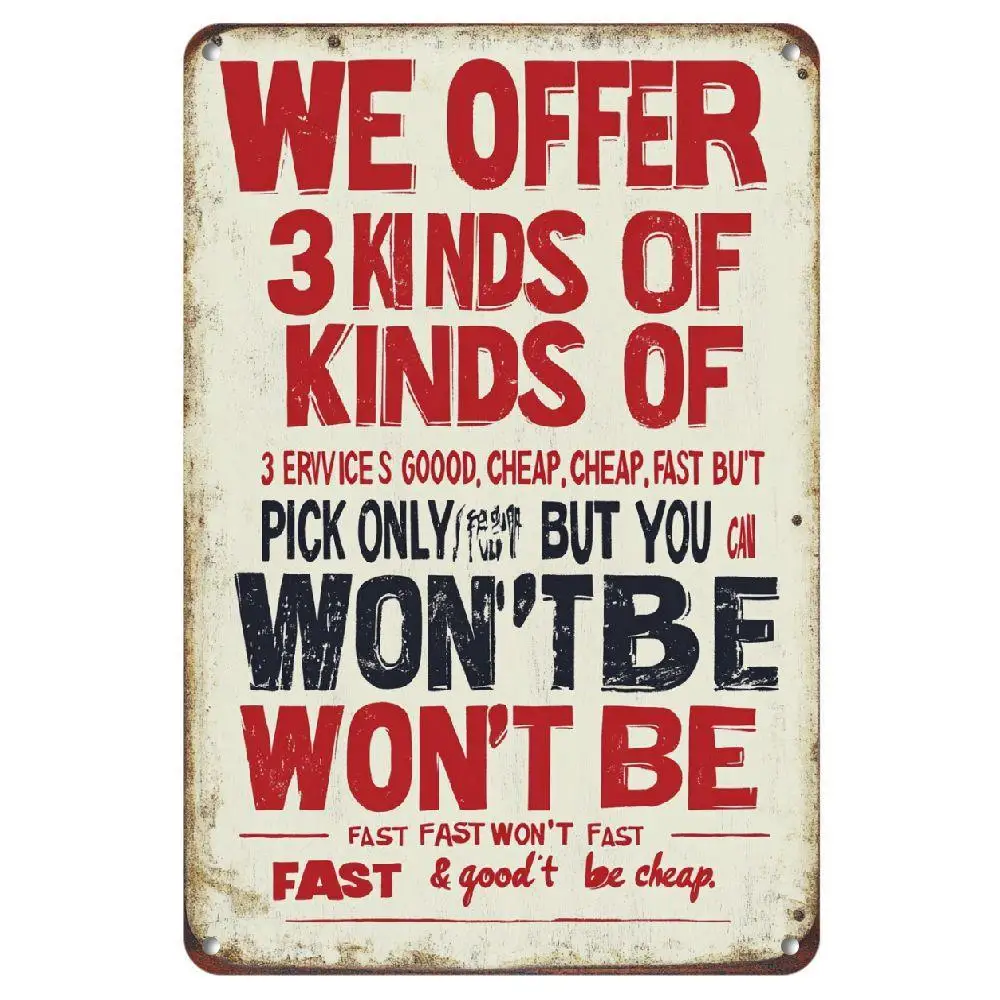 Vintage Metal Tin Sign , Retro Iron Wall Hanging Decor for Bedroom, Living Room, Basement, Apartment, Garage, Bar, Indoor,Outdoo