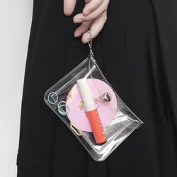 Small Coin Purses Transparent Cute Mini Money Bag Pouch Wallet Gilr PVC Coin Holder With Key Ring Coin Purse Wallet