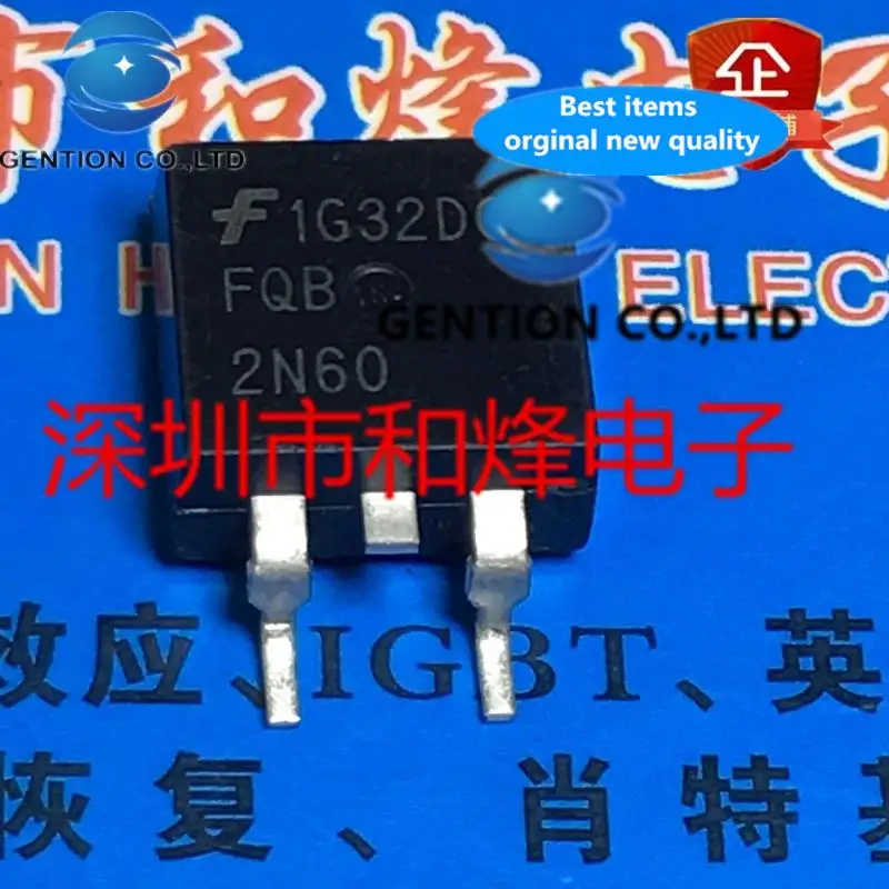 

10 шт. FQB2N60 TO-263 2,4 А 600 В в наличии 100% новые и оригинальные