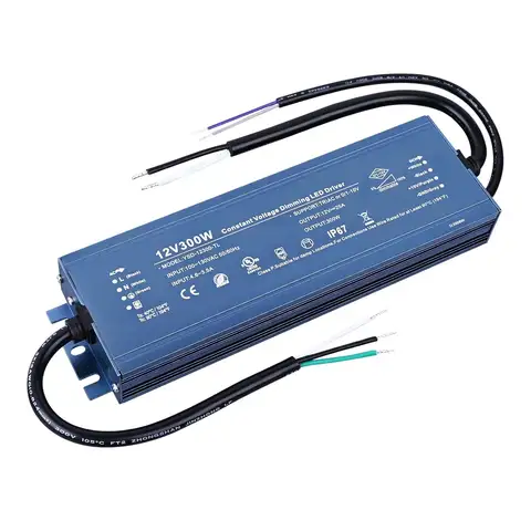 Driver LED dimmerabile 12V 300W, trasformatore impermeabile IP67, alimentatore Triac AC 110V per luci di striscia