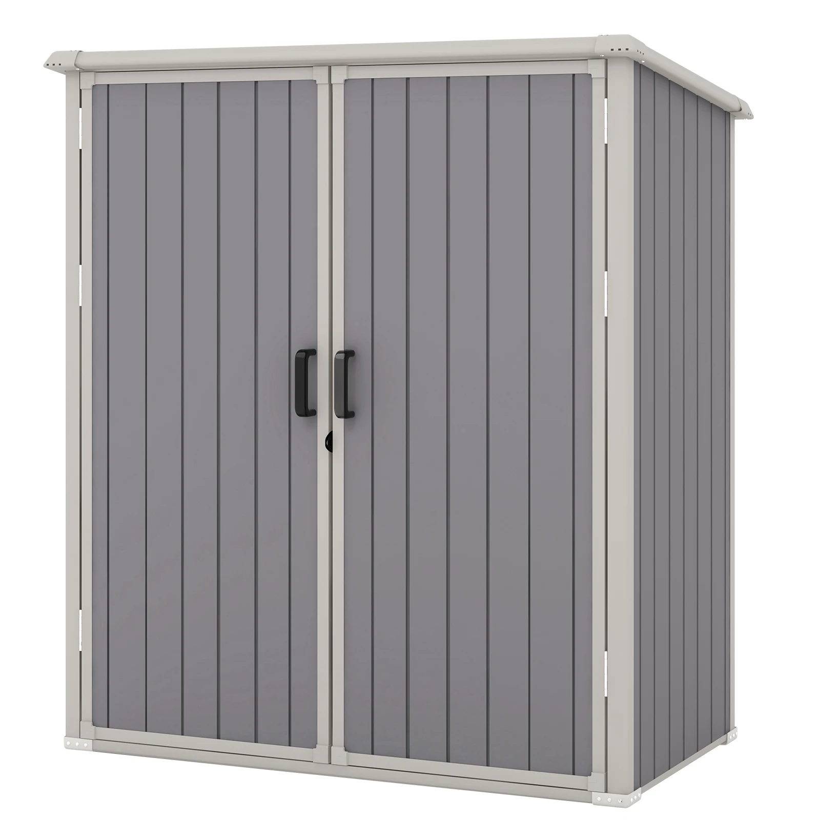 Lockable Outdoor Patio Storage Cabinet Waterproof Balcony Shed Garden Storage Easily Assembled Resin Frame Rot Proof Features