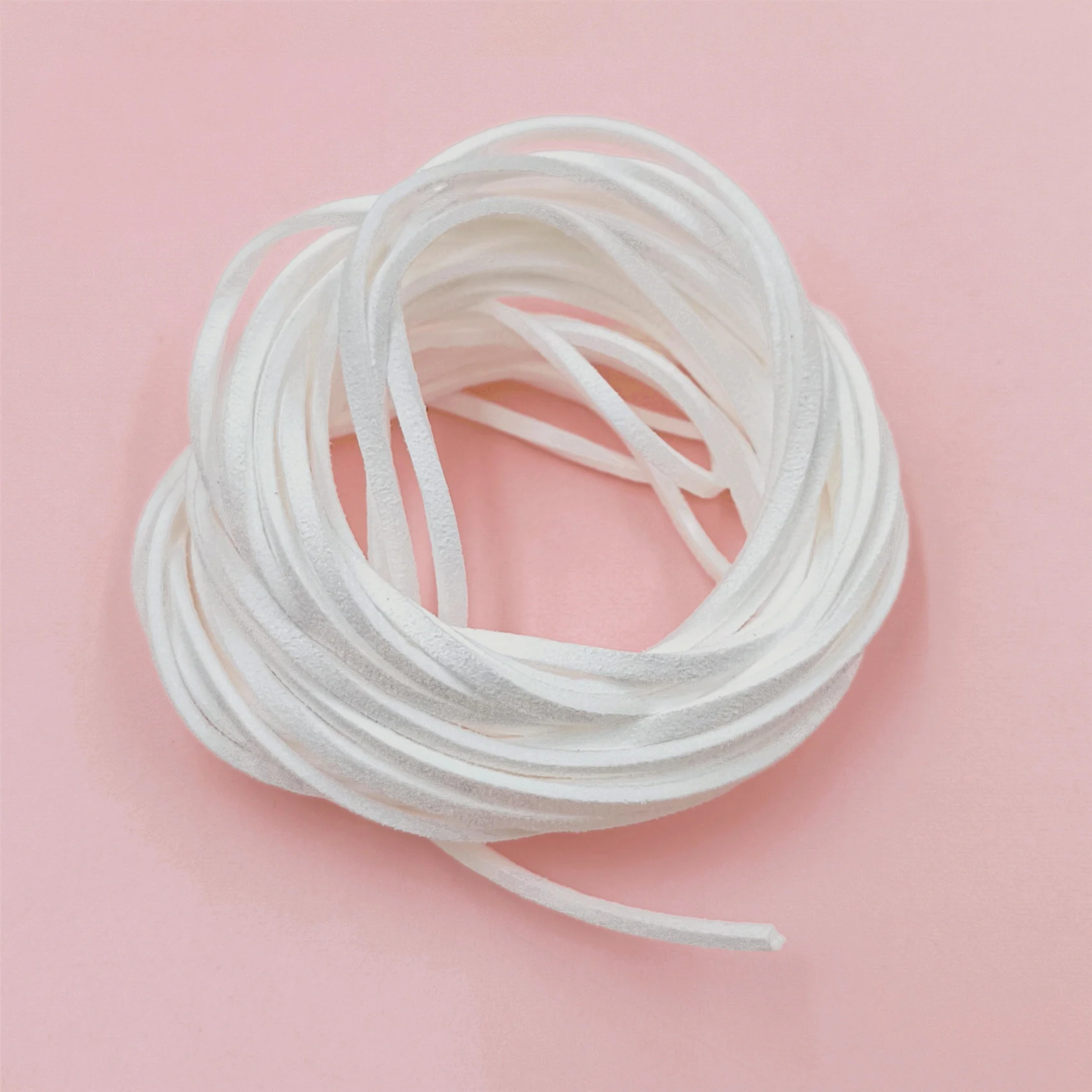 4.5M 1.5mm Flat Korean Velvet Thread Faux Suede Leather Cord Rope Thread to Make Braided Bracelet Necklace