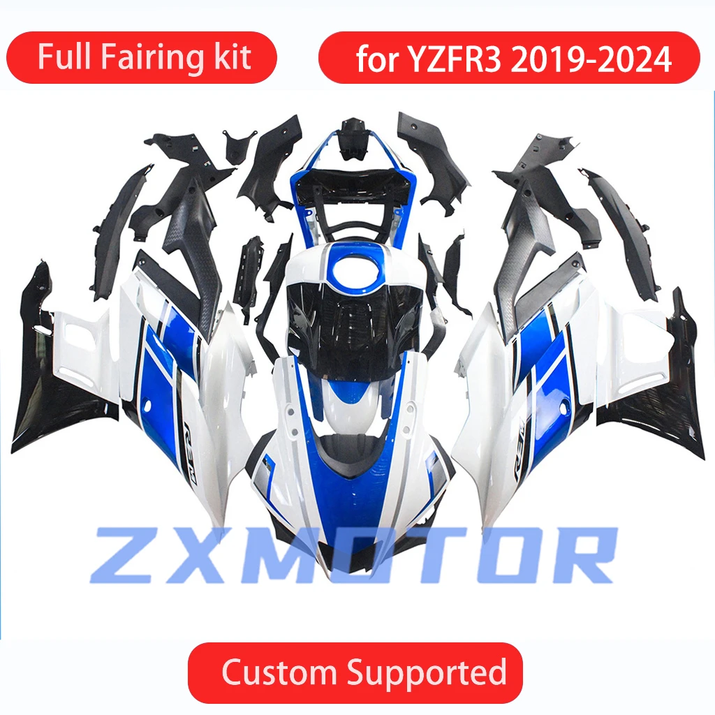 For YAMAHA YZF R3 2019 2020 2021 2022 2023 2024 Fairings Motorcycle YZFR3 19-24 Bodywork Injection Fairing Kit