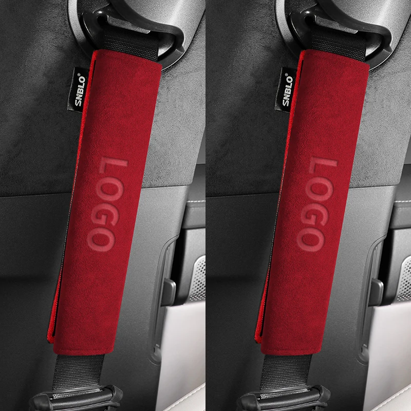 Car seat belt shoulder protector Alcantara For Mercedes Benz A B C E Class GLS GLA GLK GLC CLS CLA W204 W205 W212 W463 W176