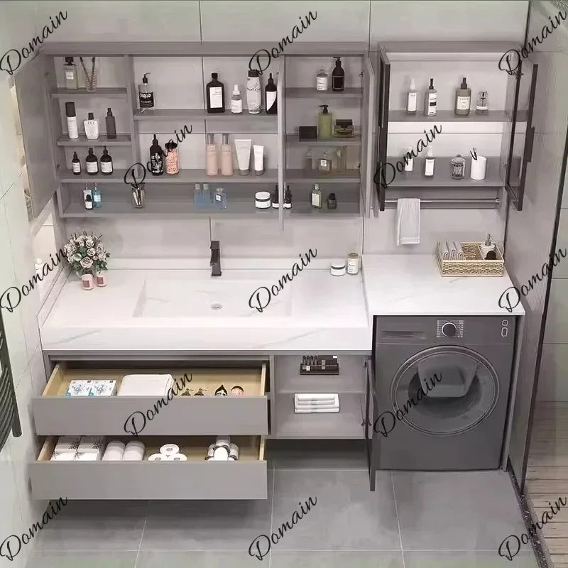 XY Luxury Bathroom Cabinet Organizer Insert Drawer Shelf Wall Mirrors Fix Rack Sink Shelves Furniture For Bathroom Storage