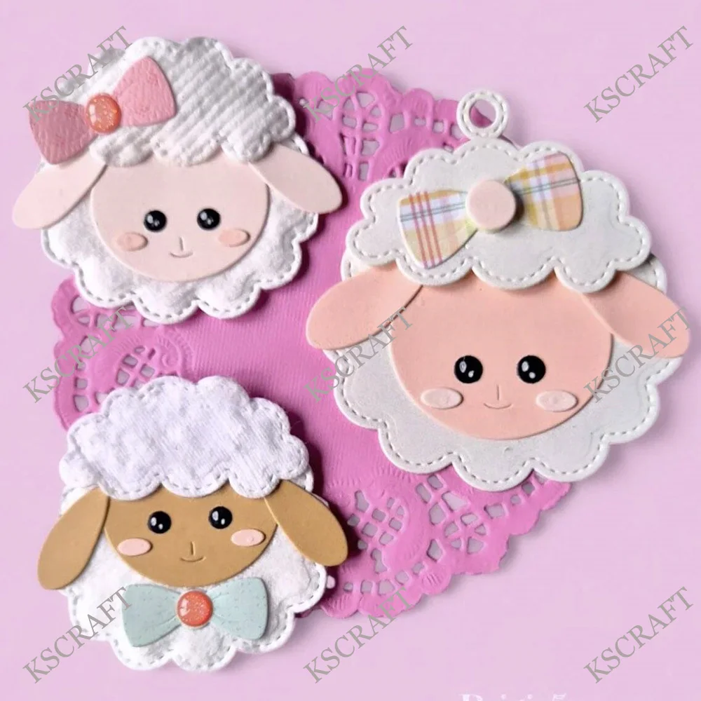 

KSCRAFT Cute Lambs Cutting Dies Stencils for DIY Scrapbooking Decorative Embossing DIY Paper Cards