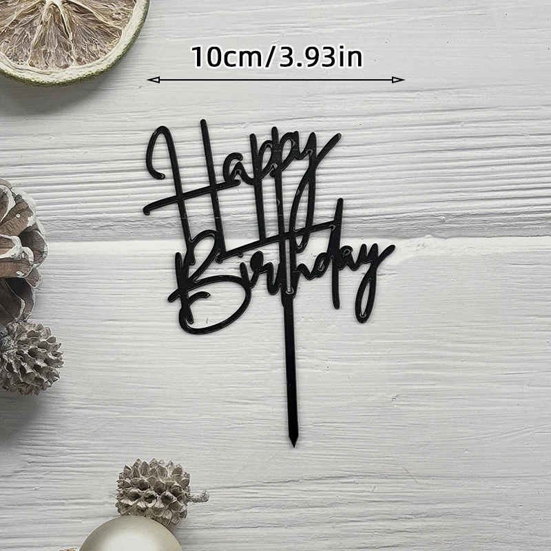 Rose Gold Alles Gute zum Geburtstag Kuchen Topper Acryl Brief Cupcake Topper Für Jungen Geburtstag Party Tasse Kuchen Topper Dekorieren Liefert – Detail 14