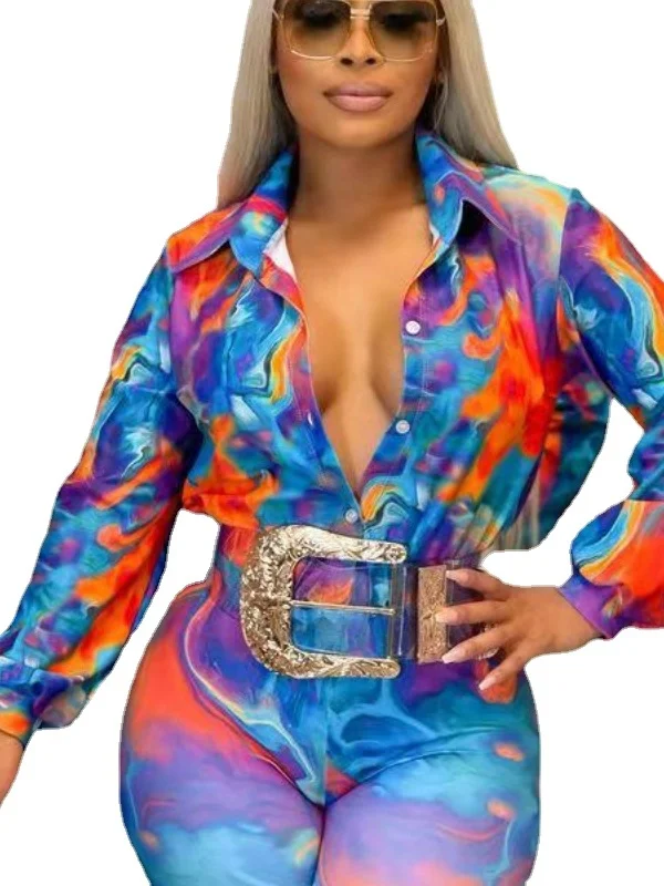 Set di pantaloni lunghi e attillati con stampa lunga Sve, set di abbigliamento sportivo casual da donna in poliestere primaverile Faion 8-25 anni