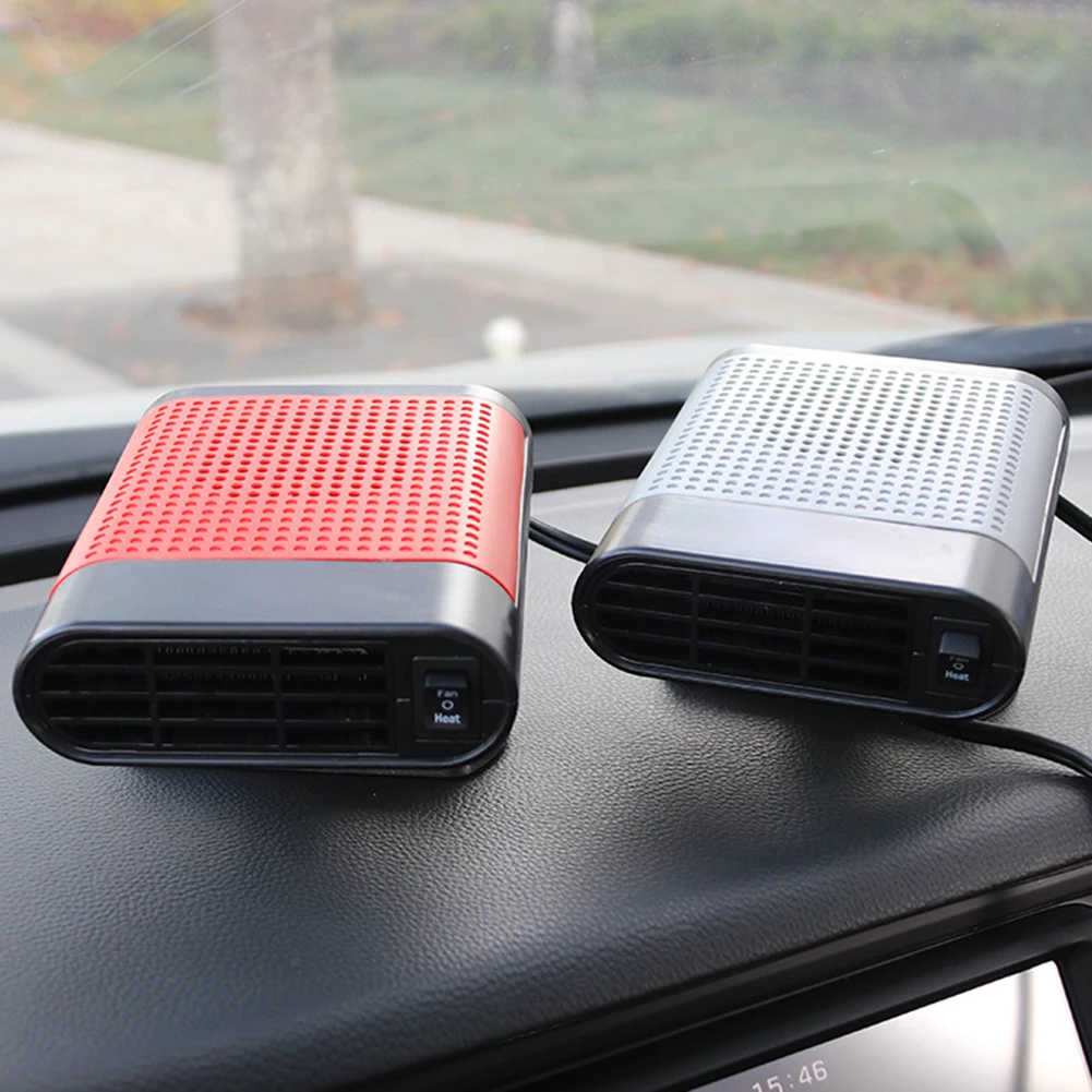 Calentador de coche portátil de 12/24V, descongelador de parabrisas automático giratorio 360, ventilador de calefacción de descongelación y desempañamiento de 1200W, calentador antiniebla para coche