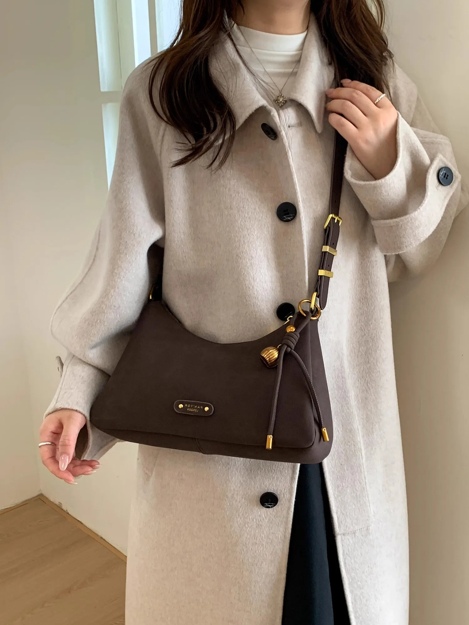 

Ele сумка подмышки для женщин ретро пригородная сумка через плечо на одно плечо модный мягкий кошелек из искусственной кожи небольшого размера