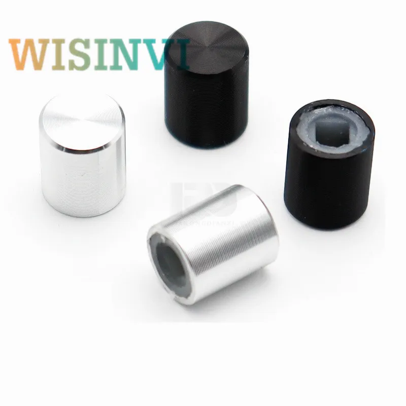10PCS 8.5×10mm Aluminum Alloy Knob Cap Amplifier Volume Knob Cap Square Hole 3.2x3.2mm for 6 * 6 Series Switch Cap