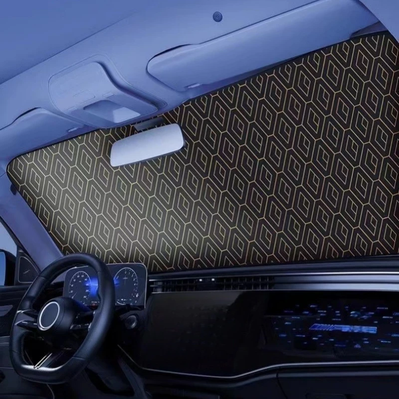 Nano Laser Lattice Car Windshield Sunshade, UV Block Heat Insulation Foldable Universal Sun Visor for Auto SUV Truck Accessory