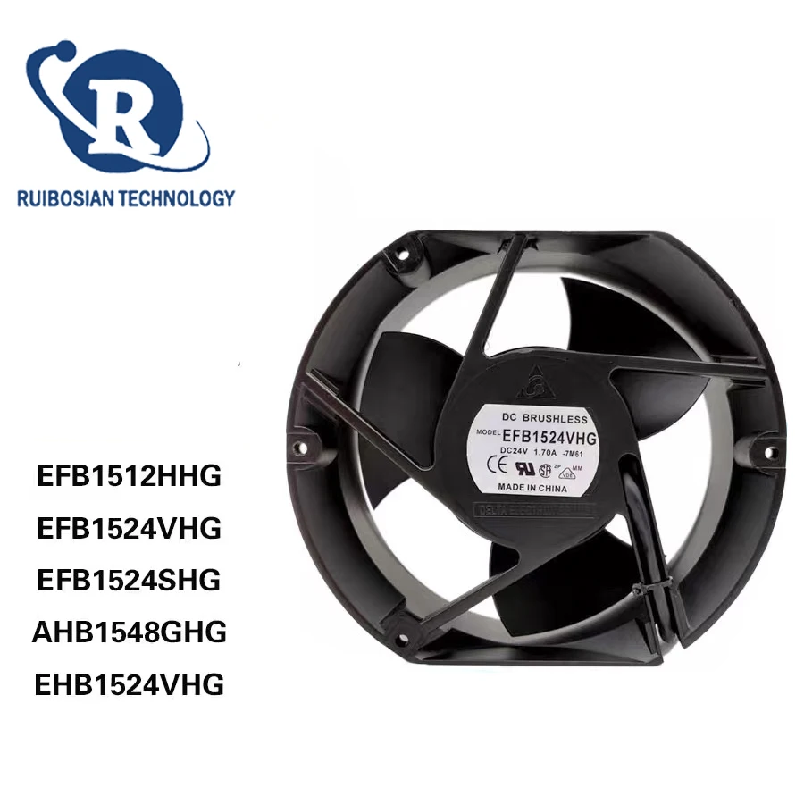 Delta EFB15-12/24/48-H/V/S/G-HG 24V 17050 High Air Volume Cooling Fan