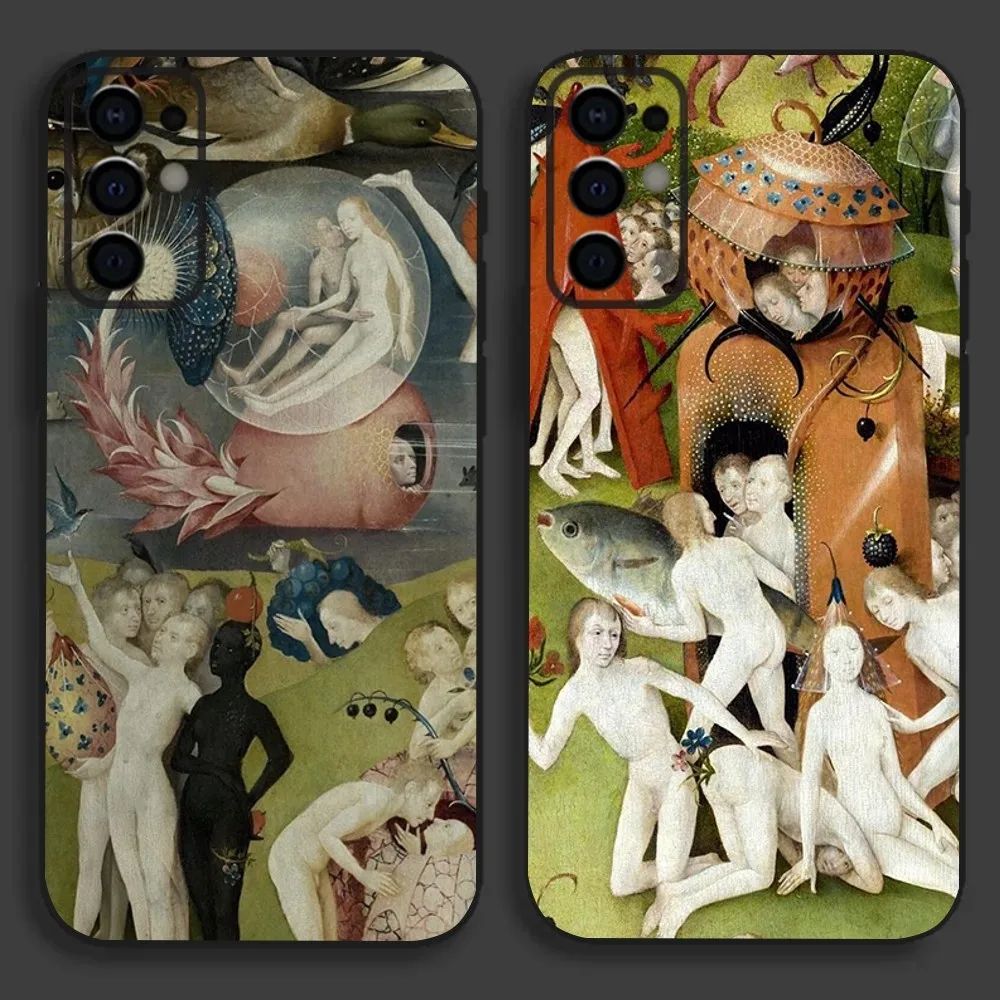 Hieronymus Bosch Painting Bumper Phone Case For Samsung S24,S21,S22,S23,S30,Ultra,S20,Plus,Fe,Lite,Note,10,9,5G Black Soft Cover