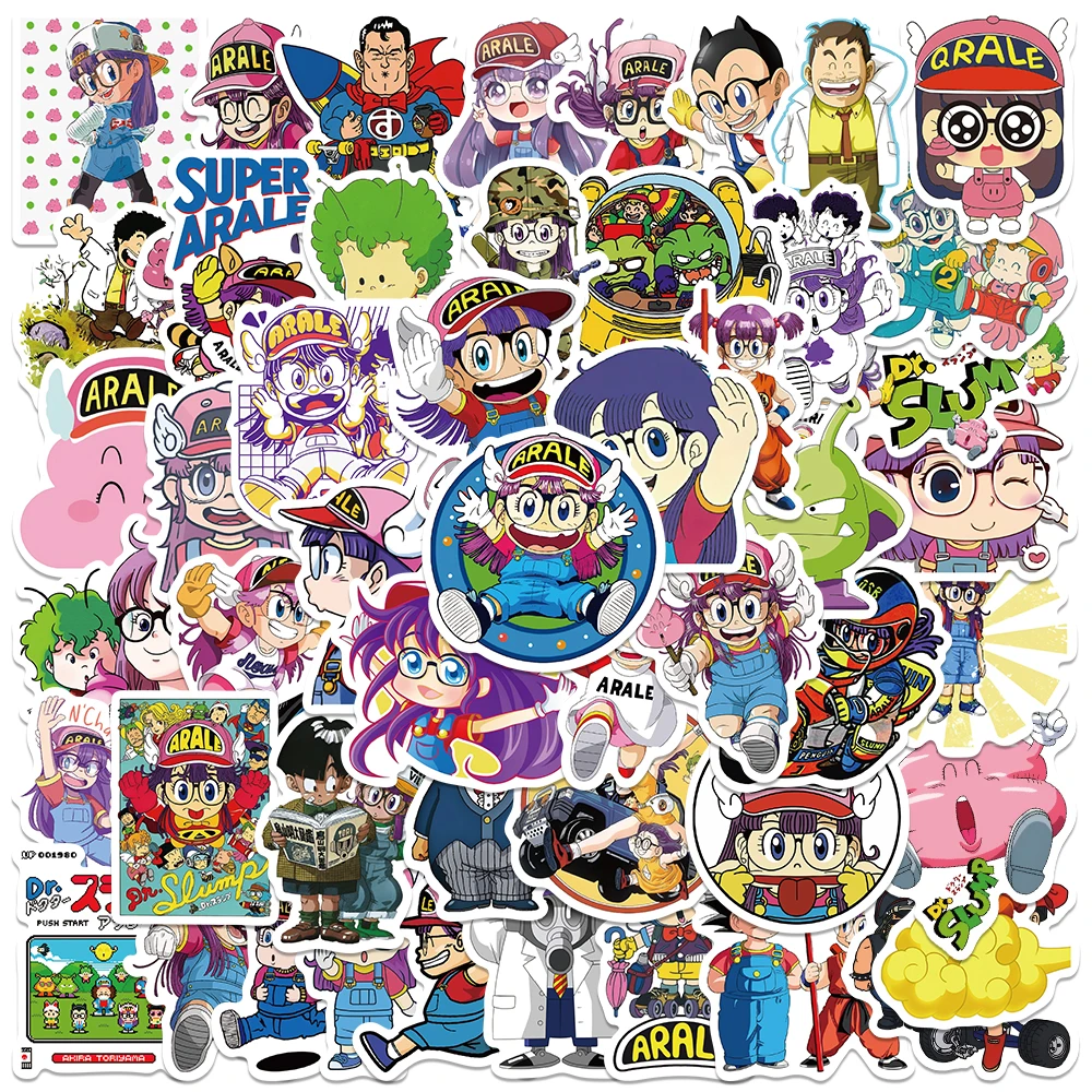 50pcs Cartoon Girls Arale Stickers Cute DIY Graffiti Decals For Kids Toys Laptop Luggage Guitar Skateboard Water Bottle Sticker