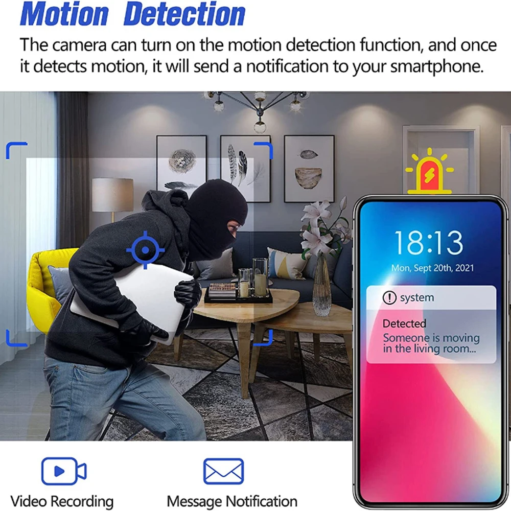 WiFi IP Mini Camera DIY Module Motion P2P Wireless Camera For 120° Wide Angle Motion Detection Alarm&Record Support Phone App