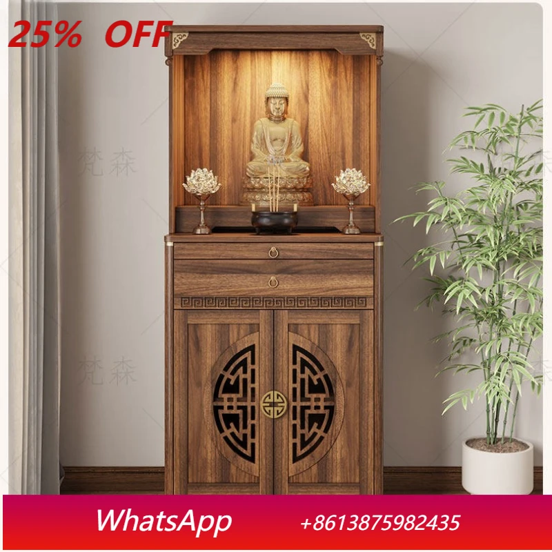 LTT solid wood shrine offering table Guanyin Bodhisattva Buddhist platform household Xianjia cabinet
