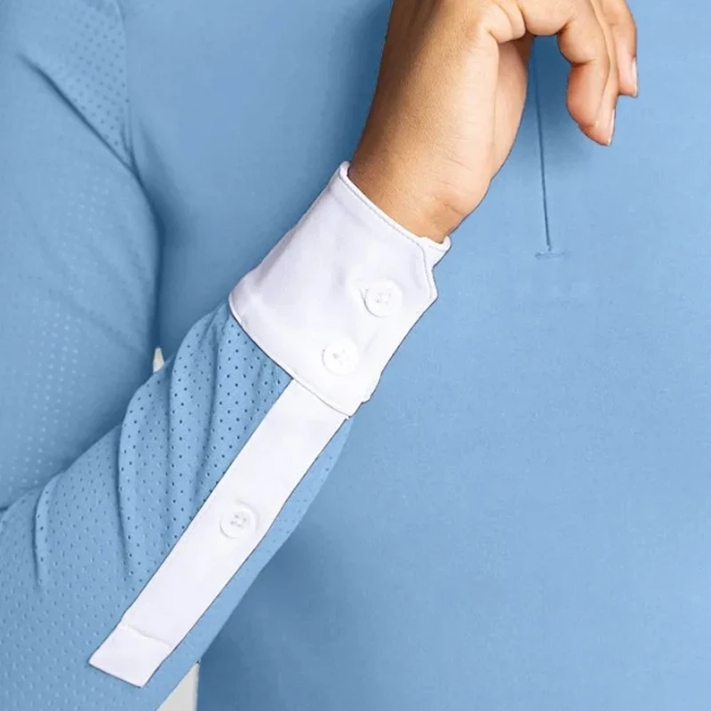 سستة الفروسية تي شيرت المرأة الرياضية طويلة الأكمام بلايز ركوب الخيل بلوزة ربيع الخريف عرض المنافسة متسابق الملابس