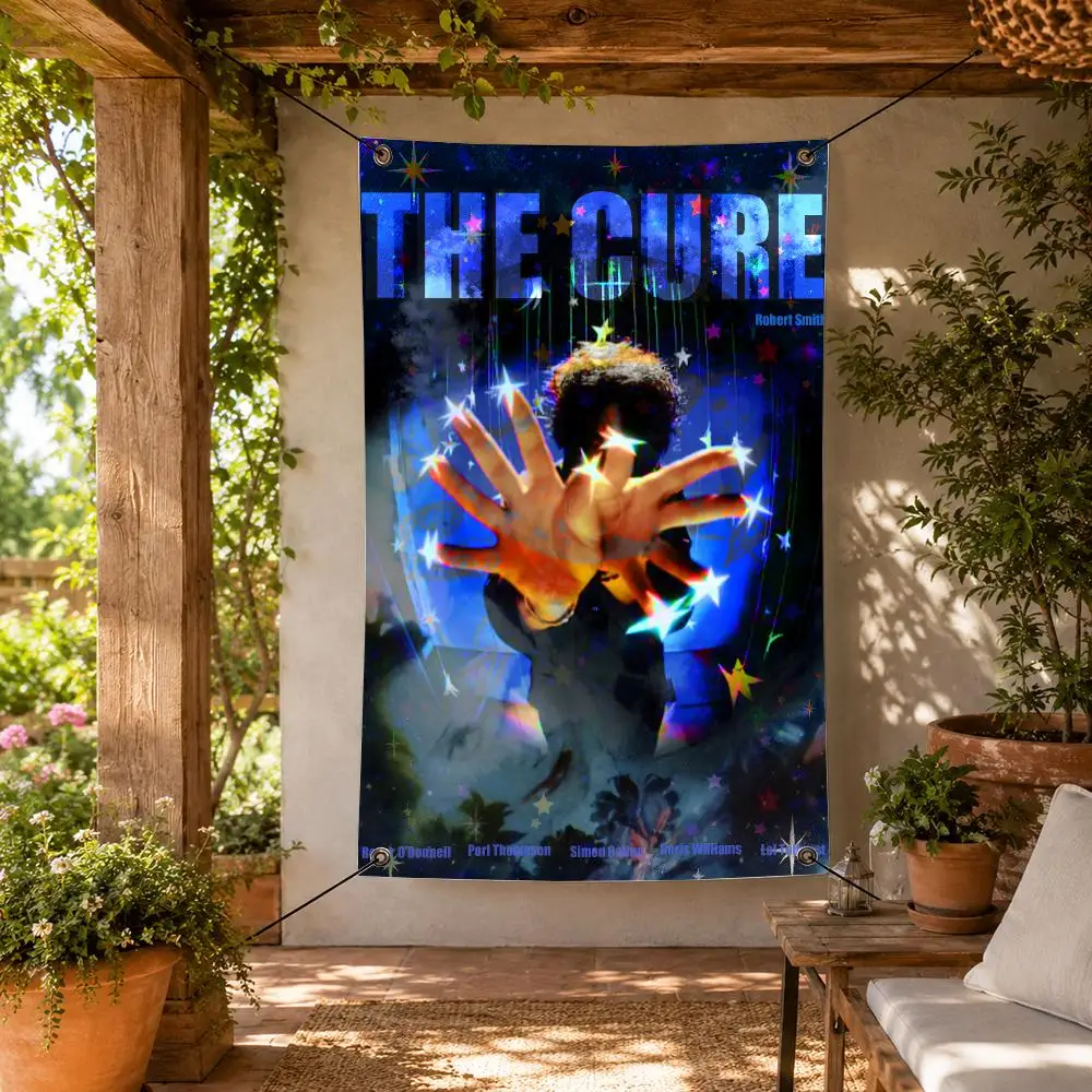 Band T-The Cure Flags Decorative Flag Banner for Indoor Outdoor Wall Garden Yard Porch Patio Home Party Decor
