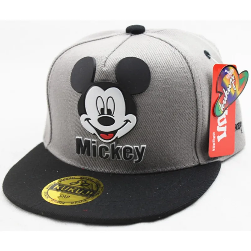 Disney Mickey Mouse Baseball Cap Kids Hip Hop Hat Cartoon Adjustable Casual Trucker Anime Boys Girls Sunshade Children Sun Hats