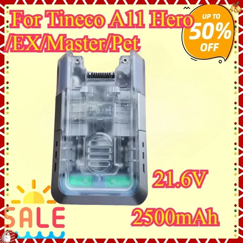 

For Tineco A11 Hero/EX/Master/Pet Cordless Vacuum Cleaner Accessories Li-ion Battery Pack New A11-06 21.6V 2500mAh Battery