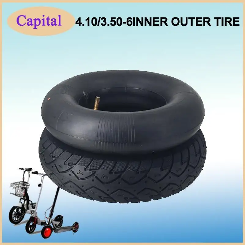 

Внутренняя и внешняя шина 4,10/3,50-6, складская шина для тележки, шина для скутера для пожилых людей, трехсторонняя автомобильная инвалидная коляска 4,10/3,50-6, внутренняя трубка