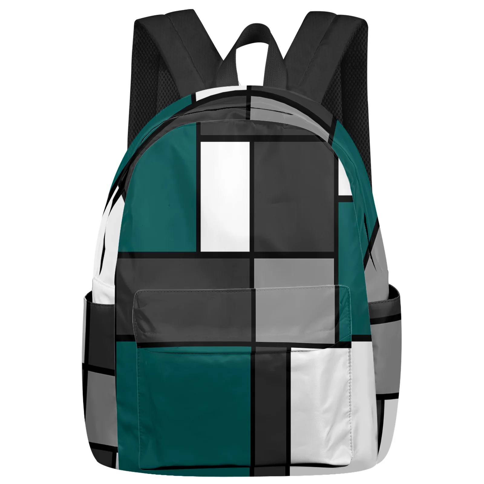 

Geometry Blue Green Abstract Feminina Backpacks Teenagers Student School Bags Laptop Backpack Men Women Female Travel Mochila