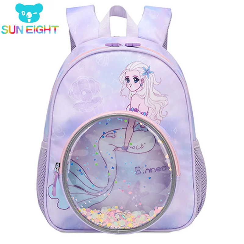 

SUN EIGHT NEW Mermaid Backpacks kindergarten Schoolbag Kids Backpack Children School Bags Girls Boys Backpacks