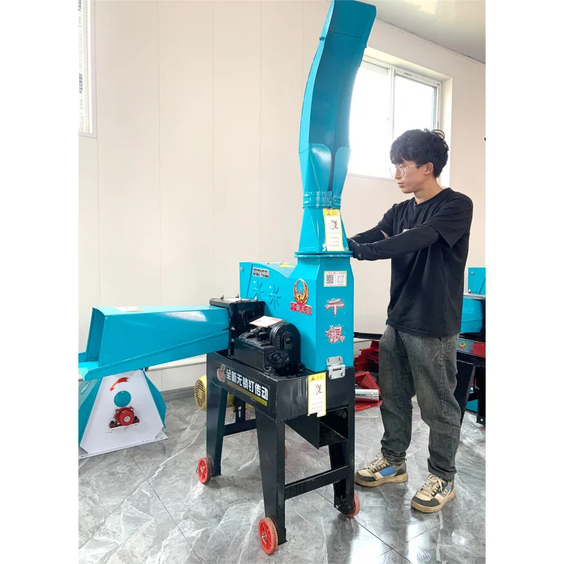 سيلاج العلف ساق العشب المروحية كسارة الماشية القشر القاطع تغذية الحيوان مزرعة 1.8 طن/ساعة #3