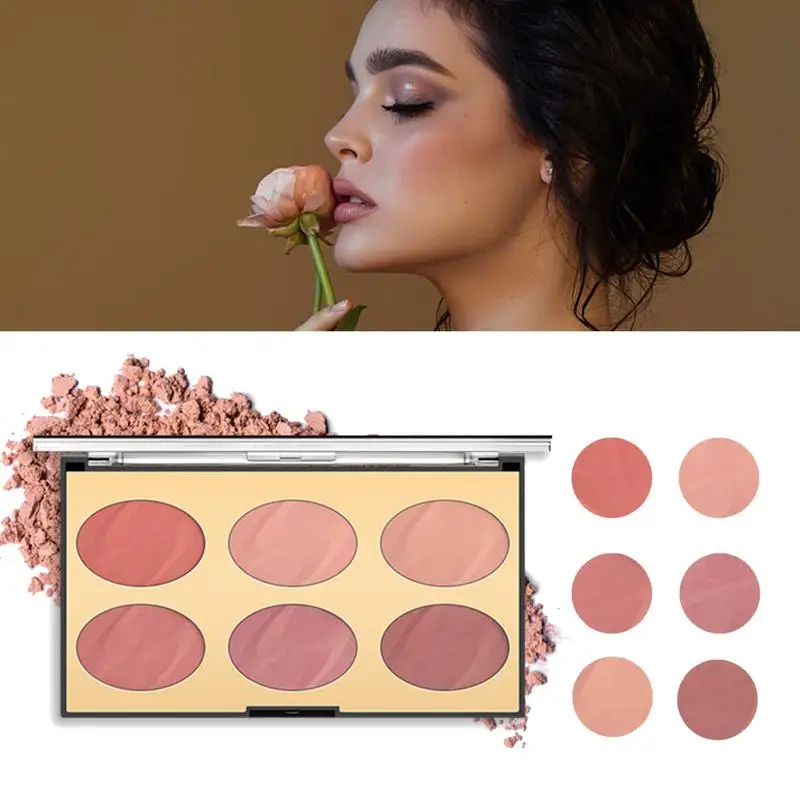 Blush Palet Cosmetica Poeder Heldere Glans Gezicht Blush Professionele Gezichtsverzorging Cosmetische Make-Up Blush Natuurlijke Blusher