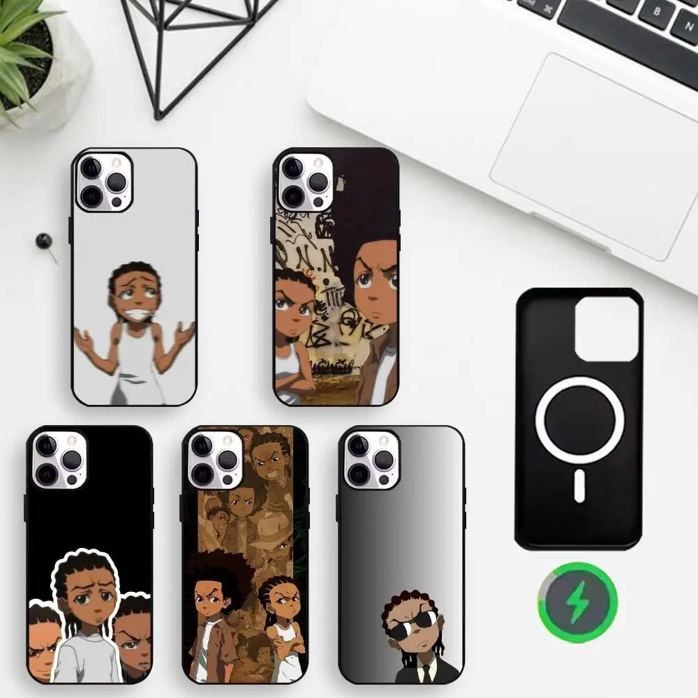 

Cool T-The Boondocks Phone Case For iPhone17,16,15,14,13,12,Wireless charging protective case soft cover