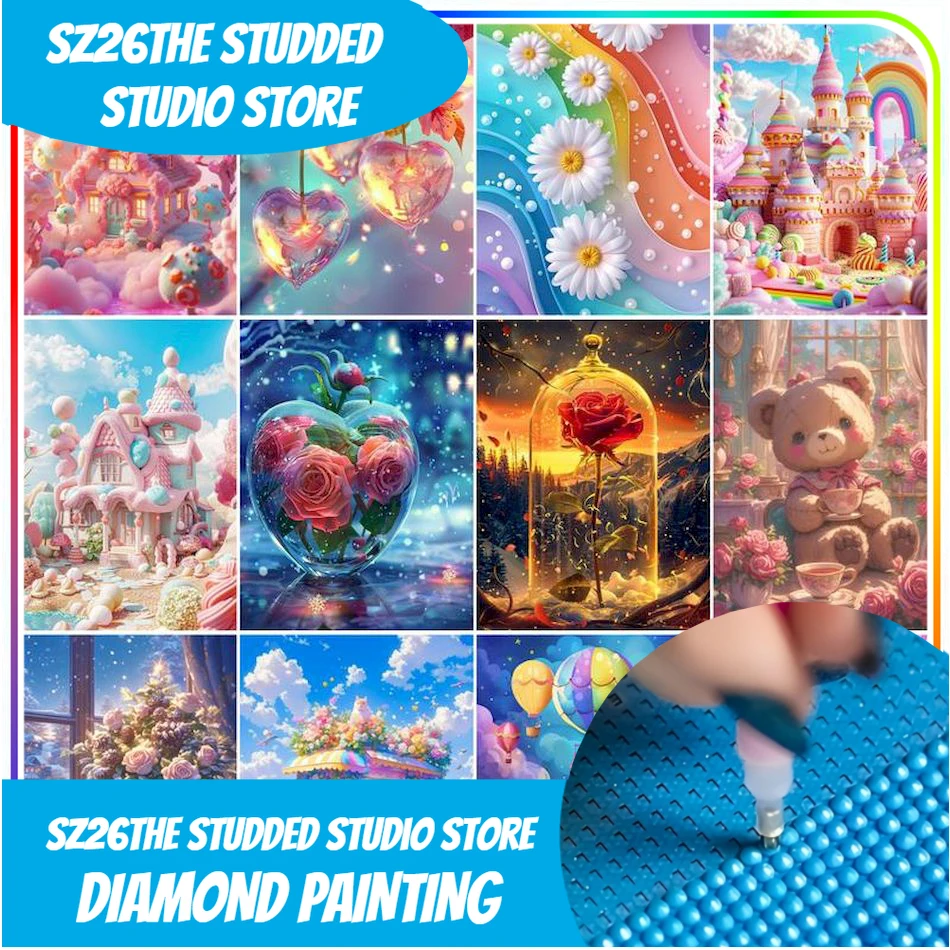

Sz26The Studded Diamond Paint,Cartoon Abstract,Exquisite items,Embroidery,Cross Stitch Kits,5D Diamond Pictures,Needle Arts Craf