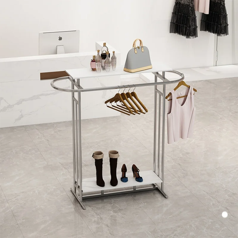 Loja De Roupas Personalizadas Display Rack, loja De Roupas, luz High-End, móveis Boutique