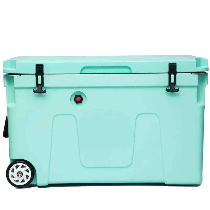 140L Large LLDPE Insulated Fishing Cooler Box, Outdoor Ice Chest, Cold Chain Transport Container for Car & Seafood Storage