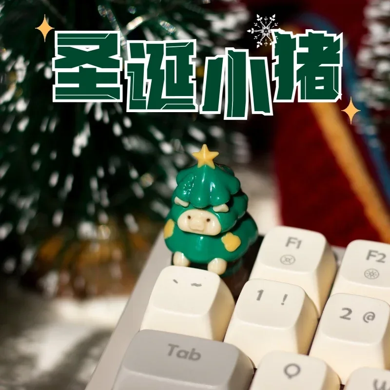 

Keycap mechanical keyboard personalized customization original key cross shaft single gift Christmas tree custom potted plant gr