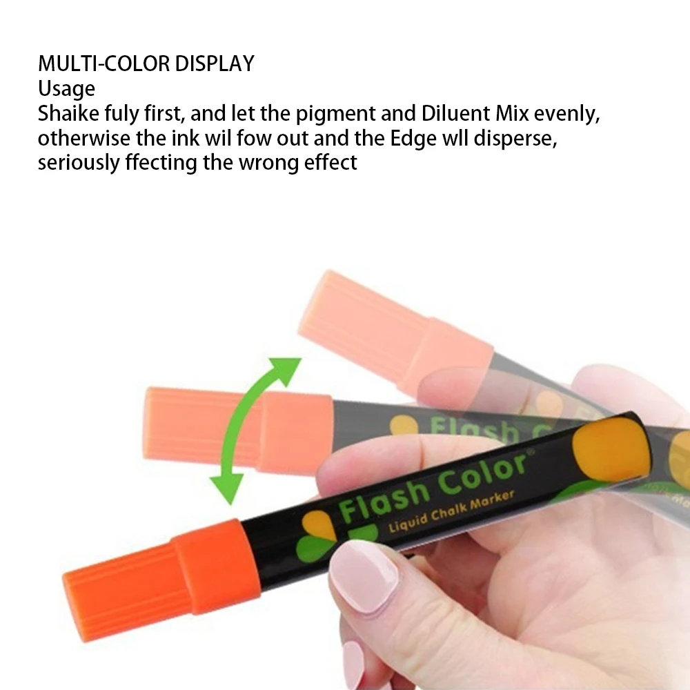 Haile 8Color 3*6mm Liquid Chalk Erasable Highlighter Fluorescent Marker Pen,For Whiteboard Graffiti LED Advertisement Chalkboard