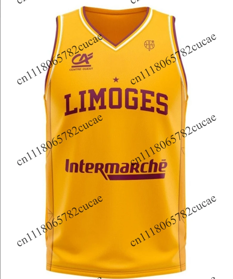 2026 New Hot Limoges CSP Basketball Suit, Quick Drying Breathable Sleeveless Shirt, Family Parent-child Outfit