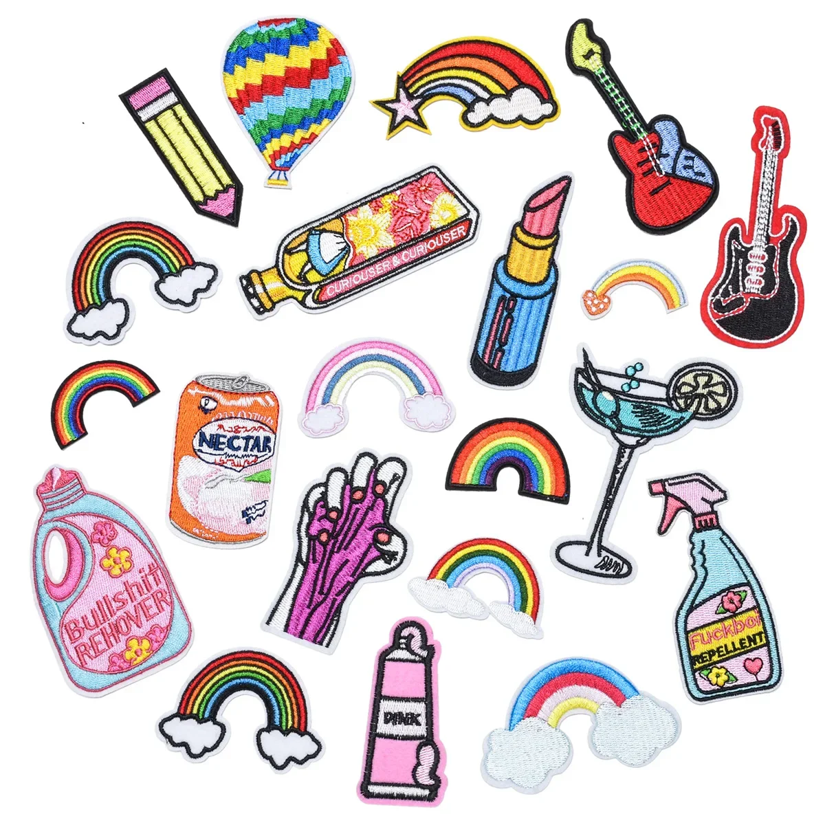 New Fashion Clothing Accessories Rainbow Hot Air Balloon Cartoon Patch Stickers DIY Hole Repair Decorative Supplies Patch