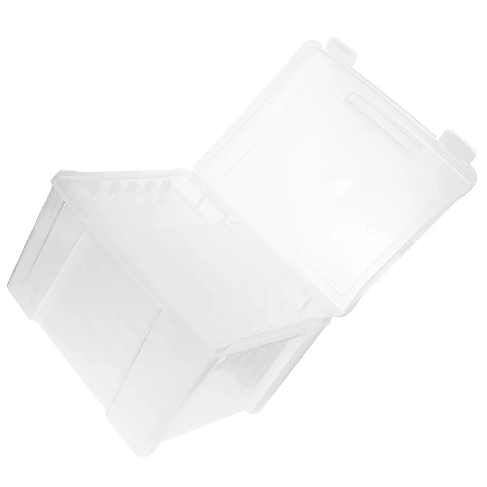 

Photo Storage Box 6 Compartments Removable Dividers ganizer Plastic Container Task
