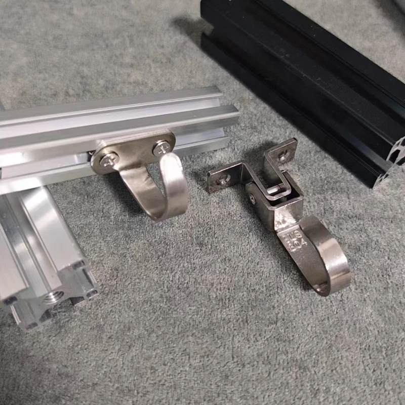 

Алюминиевый профиль, фиксированный подвижный крючок из нержавеющей стали 304, аксессуары для алюминиевого профиля 20/30/40, верхний крючок для стойки для аквариума