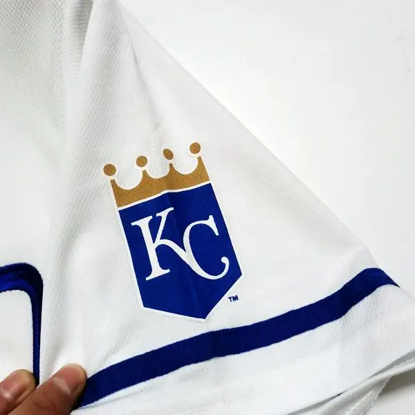 قميص بيسبول مطرز بطباعة فريق كانساس سيتي رويالز للرجال، سريع الجفاف، كارديجان مفتوح، قميص مريح وقابل للتنفس بأكمام قصيرة وياق... #4