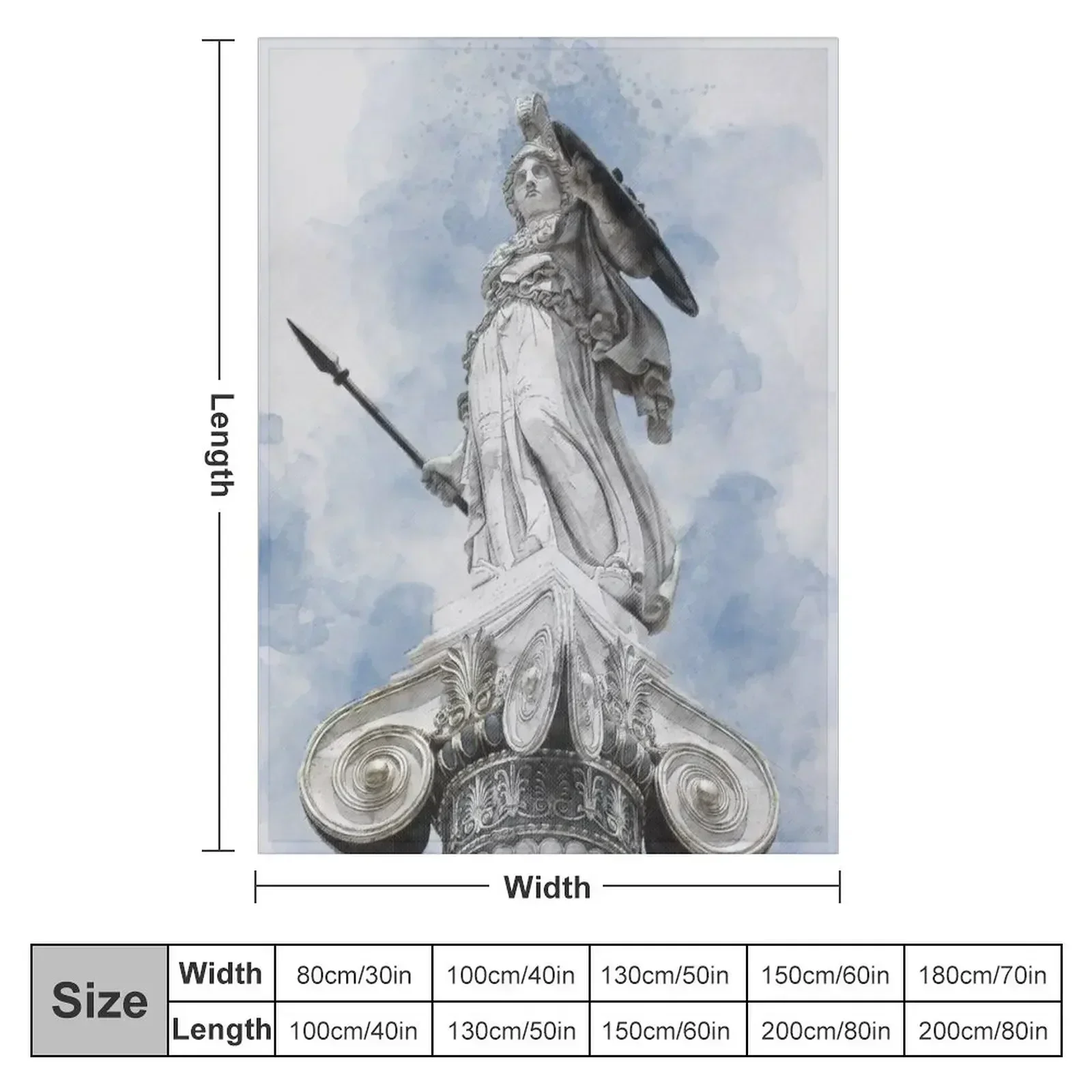 Classic greek statue Athena Throw Blanket warm winter Soft Summer Beddings Blankets