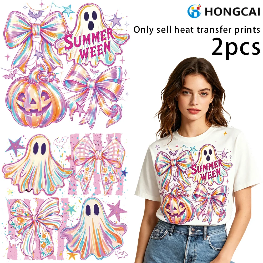 2-transferencias-dtf-rosa-para-o-halloween-com-aboboras-e-fantasmas-com-lacos-coloridas-e-lavaveis-para-vestidos-e-sueteres