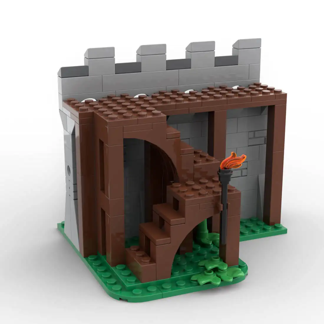 

Custom MOC-85699 Medieval Modular Staircase 163 Parts Kids Gift for Christmas