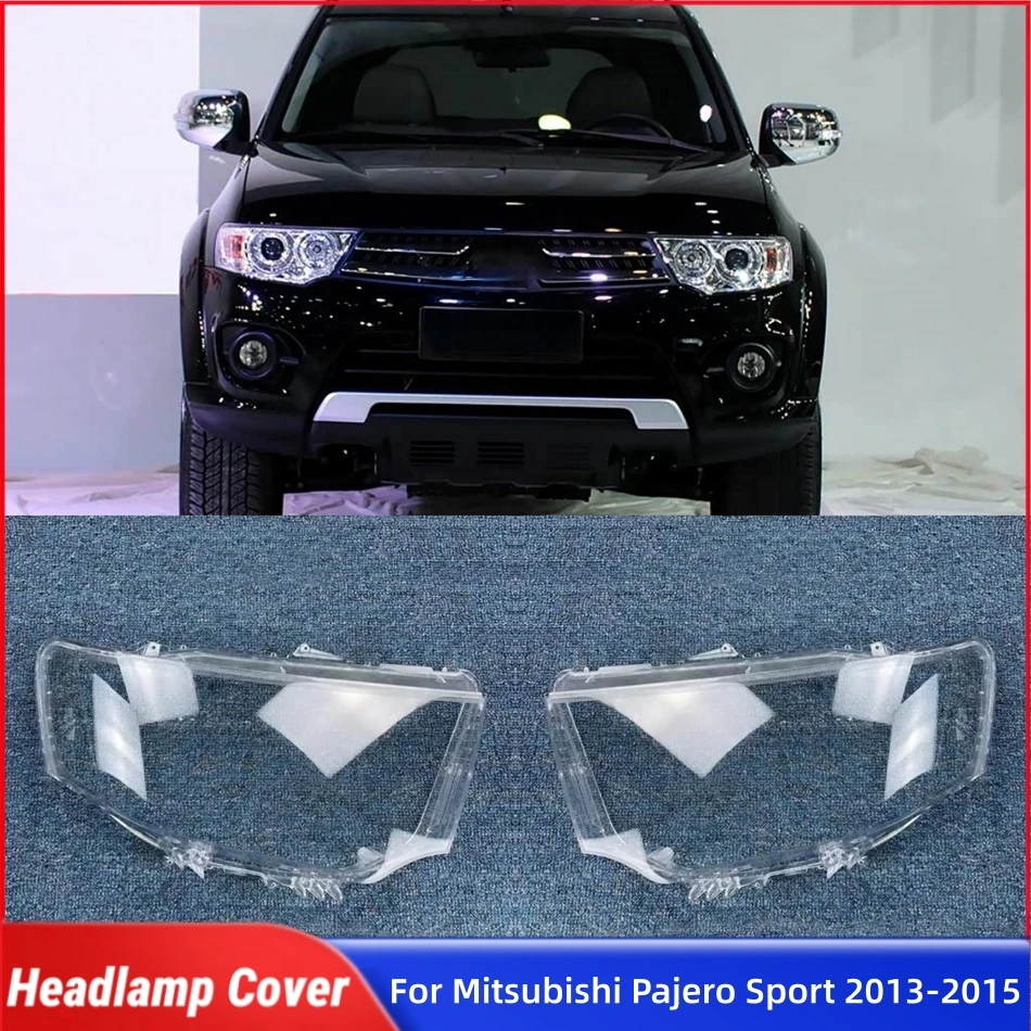 

Аксессуары для Mitsubishi Pajero Sport 2013 2014 2015, автомобильный абажур, корпус фары, передняя фара автомобиля, крышка объектива, корпус