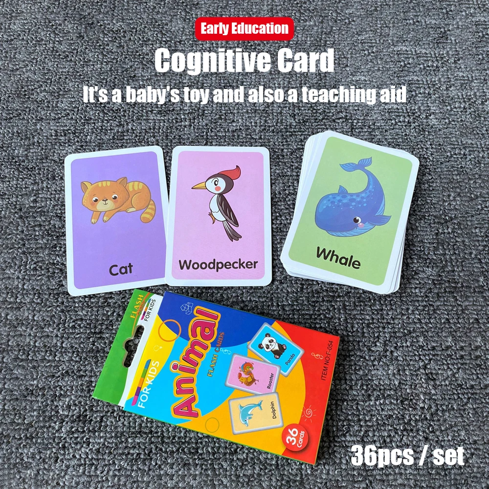 1 set di 36 sussidi per la formazione del vocabolario visivo, illuminazione della prima educazione, colore, verdura e frutta, cognizione