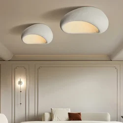 Nordic Wabi Sabi E27 Led Ceiling Lamp Chandeliers Japan Style Bedroom Ceiling Light Lustre Decor Home Indoor Decor Lamp Fixtures