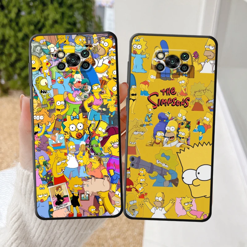 سمبسنز متعة الأسرة لينة عودة غطاء الهاتف القضية ل Xiaomi Poco M3 M4 برو F3 F4 F5 X3 X4 X5 C51 M5 C65 C50