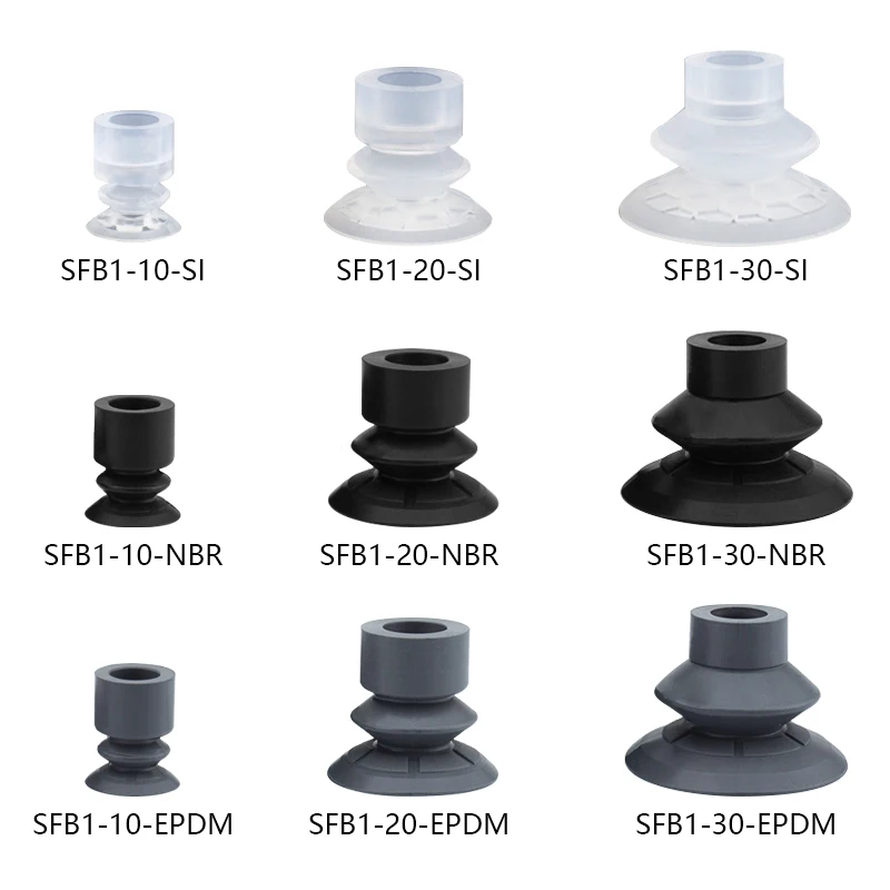 10pcs/lot SFB1 Double-layer Series Vacuum Suction Cup for Plastic Film and Paper SFB1-10 SFB1-15 SFB-15 SFB1-20