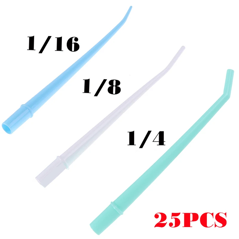 25Pcs Dental Disposable Tube Elbow Saliva Ejector Suction Tube Surgical Aspirator Dental Tools